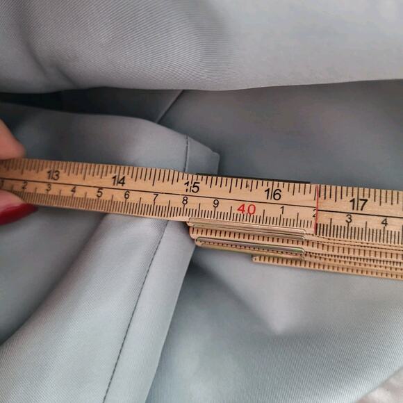 $895 Sachin & Babi Hannah Ash Blue One-Shoulder Satin Gown Maxi Dress Sz 4 - Picture 12 of 16